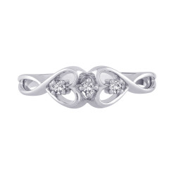 White Gold Diamond Promise Ring - Handcrafted By Name My Rings™