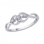 White Gold Diamond Promise Ring - Handcrafted By Name My Rings™