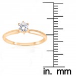Gold 1/4 ct TDW Solitaire Diamond Engagement Ring - Handcrafted By Name My Rings™
