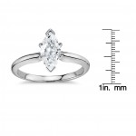 14Kt Gold 1 3/5ct TDW Diamond GIA Certified Marquise-cut Diamond Engagement Ring - Handcrafted By Name My Rings™