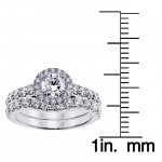 14k/ Gold 3ct TDW Round Diamond Bridal Ring Set - Handcrafted By Name My Rings™
