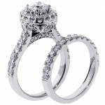 14k/ White Gold 2 3/5ct TDW Diamond Engagement Ring Bridal Set - Handcrafted By Name My Rings™