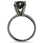 Black Gold 3.00ct Black Enhanced Diamond Solitaire Engagement Ring  - Handcrafted By Name My Rings™