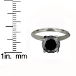 Black Gold 3.00ct Black Enhanced Diamond Solitaire Engagement Ring  - Handcrafted By Name My Rings™