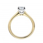 Gold 1 1/10ct TDW GIA Certified Diamond Emerald-Cut Engagement Ring - Handcrafted By Name My Rings™