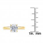 Gold 1 1/10ct TDW GIA Certified Round-cut Diamond Engagement Ring - Handcrafted By Name My Rings™
