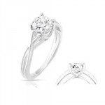 Gold 1 1/4 ct TDW Diamond Solitaire Engagement Ring - Handcrafted By Name My Rings™