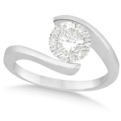 Gold 1 1/4ct Tension Set Solitaire Diamond Engagement Ring - Handcrafted By Name My Rings™
