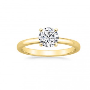 Gold 1 1/8ct TDW GIA Certified Round-cut Diamond Solitaire Engagement Ring - Handcrafted By Name My Rings™