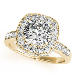 Gold 1.34ct TDW Vintage Round Solitaire Engagement Ring - Handcrafted By Name My Rings™