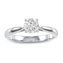 Gold 1ct TDW Diamond Solitaire Engagement Ring - Handcrafted By Name My Rings™
