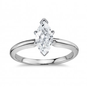 Gold 1ct TDW GIA Certified Diamond Marquise Engagement Ring - Handcrafted By Name My Rings™