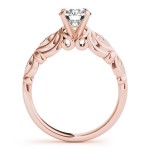 Gold 2.05ct TDW Vintage Style Round Solitaire Engagement Ring - Handcrafted By Name My Rings™