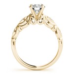 Gold 2.05ct TDW Vintage Style Round Solitaire Engagement Ring - Handcrafted By Name My Rings™