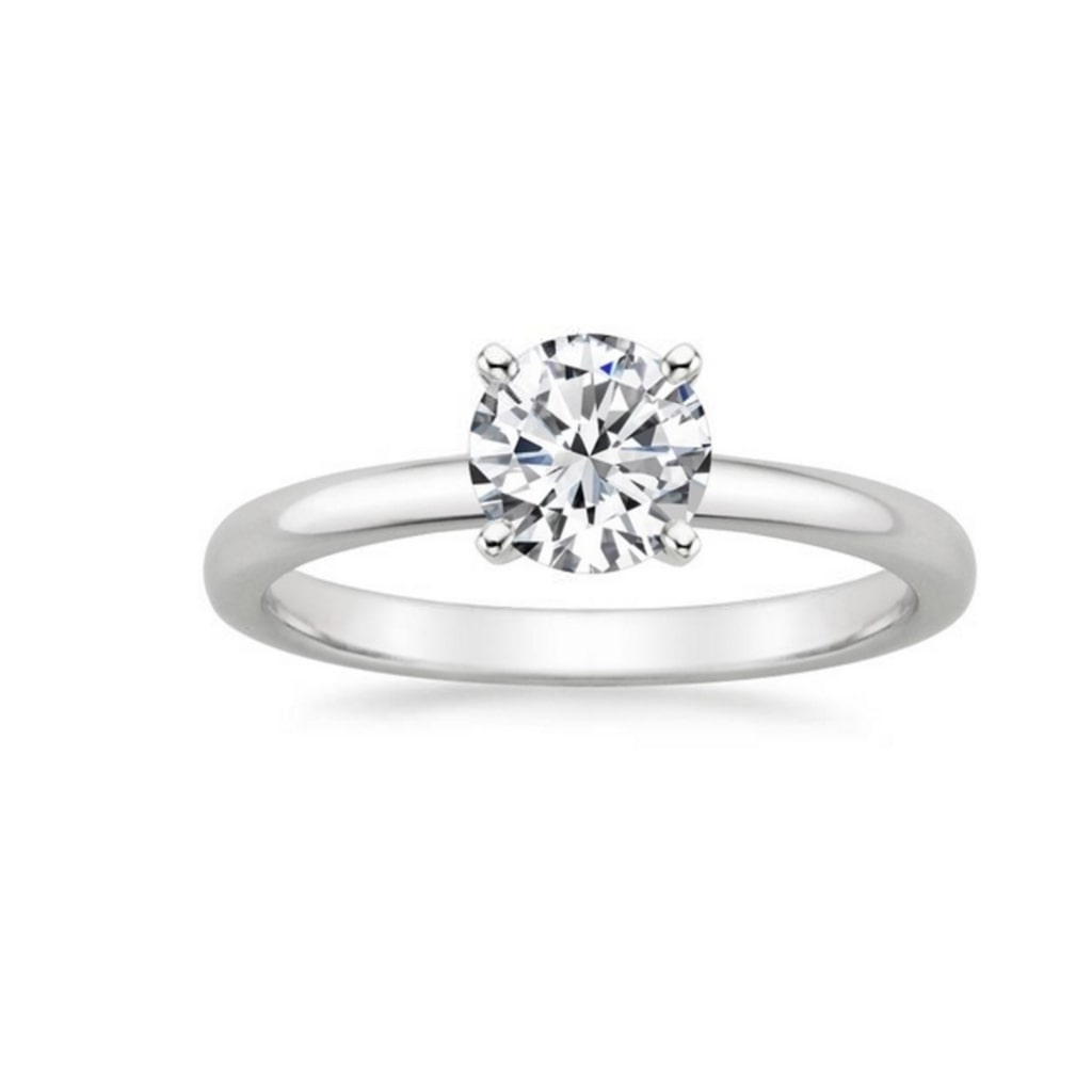 Gold 2/5ct TDW GIA Certified Round-cut Diamond Engagement Ring ...