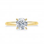 Gold 3/4ct TDW GIA Certified Round-cut Diamond Engagement Ring - Handcrafted By Name My Rings™