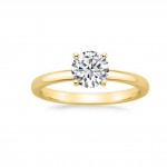 Gold 3/4ct TDW GIA Certified Round-cut Diamond Engagement Ring - Handcrafted By Name My Rings™