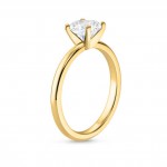 Gold 3/4ct TDW GIA Certified Round-cut Diamond Engagement Ring - Handcrafted By Name My Rings™