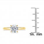 Gold 3/4ct TDW GIA Certified Round-cut Diamond Engagement Ring - Handcrafted By Name My Rings™