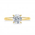 Gold 3/5ct TDW GIA Certified Round-cut Diamond Engagement Ring - Handcrafted By Name My Rings™