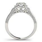 Gold Diamond Accented Square Halo Engagement Ring 1.00ct - Handcrafted By Name My Rings™