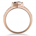 Rose Gold 1 1/4ct TDW Raw Rough Cut Diamond Slice Engagement Ring - Handcrafted By Name My Rings™
