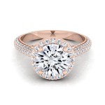 Rose Gold 1 3/5ct TDW White Diamond Engagement Ring - Handcrafted By Name My Rings™