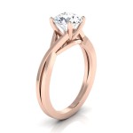 Rose Gold 1ct TDW Diamond IGI-certified Solitaire Engagement Ring With Cathedral Setting - Handcrafted By Name My Rings™