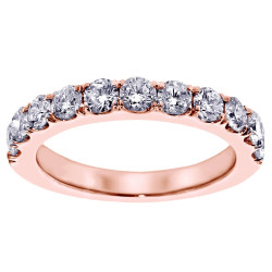 Rose Gold 1ct TDW Split Prong Diamond Anniversary Wedding Ring - Handcrafted By Name My Rings™