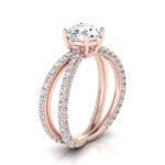 Rose Gold 2 1/4ct TDW Round Diamond Engagement Ring - Handcrafted By Name My Rings™