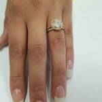 Rose Gold 2 cttw Diamond Clarity Enhanced Halo Vintage Engagement Ring & Wedding Band - Handcrafted By Name My Rings™