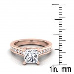 Rose Gold IGI-certified 1 1/3ct TDW Princess-cut Diamond Solitaire Engagement Ring - Handcrafted By Name My Rings™