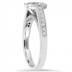 White Gold 1 1/10 ct TDW Diamond Bezel Engagement Wedding Ring - Handcrafted By Name My Rings™