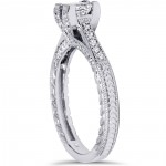 White Gold 1 1/10ct TDW Princess-cut Diamond Vintage Engagement Ring - Handcrafted By Name My Rings™
