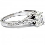 White Gold 1 1/10ct TDW Vintage Oval Diamond Engagement Ring - Handcrafted By Name My Rings™
