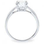 White Gold 1 1/2 ct TDW Diamond Clarity Enhanced Engagement Ring Solitaire White Gold - Handcrafted By Name My Rings™
