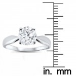 White Gold 1 1/2 ct TDW Diamond Clarity Enhanced Engagement Ring Solitaire White Gold - Handcrafted By Name My Rings™