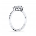 White Gold 1 1/2Ct TDW Halo Certified Emerald Cut Diamond Engagement Ring - Handcrafted By Name My Rings™