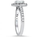 White Gold 1 1/2ct Oval Diamond Halo Engagement Ring - Handcrafted By Name My Rings™