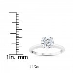 White Gold 1 1/2ct Round Cut Lab Grown Eco Friendly Diamond Solitaire Engagement Ring - Handcrafted By Name My Rings™