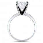 White Gold 1 1/2ct Round Cut Lab Grown Eco Friendly Diamond Solitaire Engagement Ring - Handcrafted By Name My Rings™