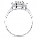White Gold 1 1/2ct TDW Cluster Diamond Ring - Handcrafted By Name My Rings™