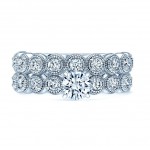 White Gold 1 1/2ct TDW Diamond Bridal Ring Set - Handcrafted By Name My Rings™