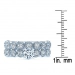 White Gold 1 1/2ct TDW Diamond Bridal Ring Set - Handcrafted By Name My Rings™