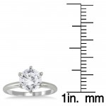 White Gold 1 1/2ct TDW Round Diamond Ring - Handcrafted By Name My Rings™