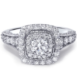 White Gold 1 1/2ct TDW Vintage Diamond Ring - Handcrafted By Name My Rings™
