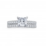 White Gold 1 1/2ct TDW White Diamond Bridal Set - Handcrafted By Name My Rings™