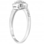 White Gold 1 1/3 ct TDW Diamond Clarity Enhanced Halo Engagement Ring - Handcrafted By Name My Rings™