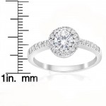White Gold 1 1/3 ct TDW Diamond Clarity Enhanced Halo Engagement Ring - Handcrafted By Name My Rings™