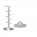 White Gold 1 1/3 cttw Diamond Clarity Enhanced Antique Halo Art Deco Engagement Ring - Handcrafted By Name My Rings™